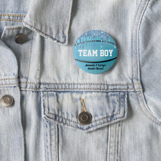 Schaltfläche "Team Boy" für Basketball Gender Reve Button (Beispiel)