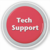 Schaltfläche "Technischer Support - Red Panic" Aufkleber (Vorderseite)