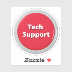 Schaltfläche "Technischer Support - Red Panic" Aufkleber