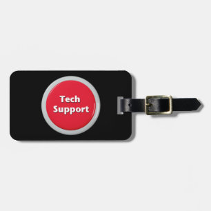 Schaltfläche "Technischer Support - Red Panic" Gepäckanhänger