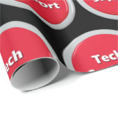 Schaltfläche "Technischer Support - Red Panic" Geschenkpapier (Rolleneckpunkt)