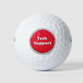 Schaltfläche "Technischer Support - Red Panic" Golfball (Vorderseite)