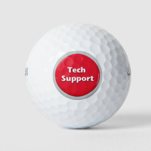 Schaltfläche "Technischer Support - Red Panic" Golfball