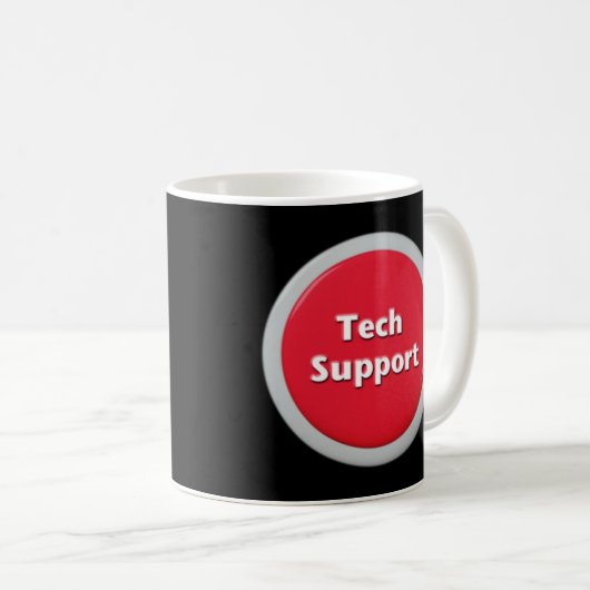 Schaltfläche "Technischer Support - Red Panic" Kaffeetasse (VorderseiteRechts)