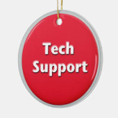 Schaltfläche "Technischer Support - Red Panic" Keramikornament (Links)