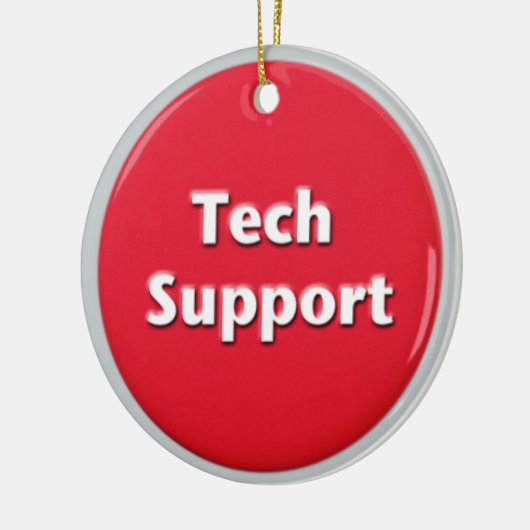 Schaltfläche "Technischer Support - Red Panic" Keramikornament (Links)
