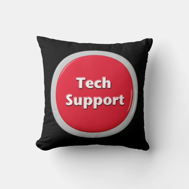 Schaltfläche "Technischer Support - Red Panic" Kissen (Vorderseite)