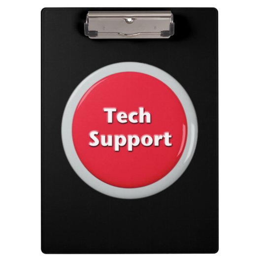 Schaltfläche "Technischer Support - Red Panic" Klemmbrett (Vorderseite)