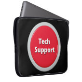 Schaltfläche "Technischer Support - Red Panic" Laptopschutzhülle (Vorne Rechts)