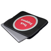 Schaltfläche "Technischer Support - Red Panic" Laptopschutzhülle (Vorne Knopf)