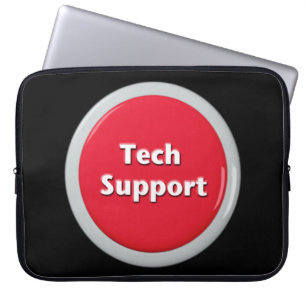 Schaltfläche "Technischer Support - Red Panic" Laptopschutzhülle