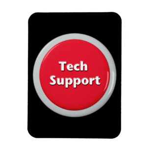 Schaltfläche "Technischer Support - Red Panic" Magnet