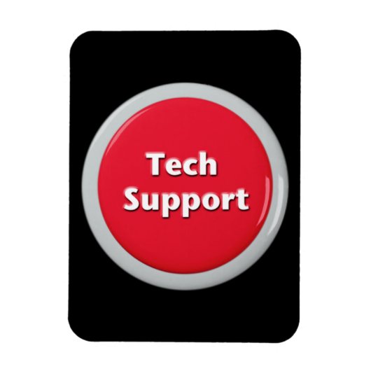 Schaltfläche "Technischer Support - Red Panic" Magnet (Vertikal)