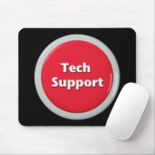 Schaltfläche "Technischer Support - Red Panic" Mousepad (Mit Mouse)