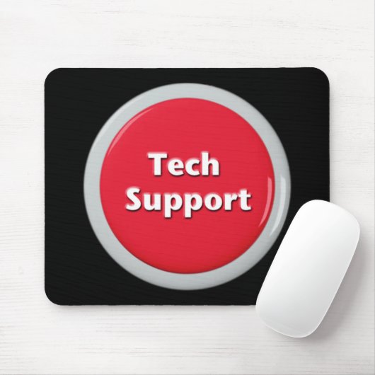 Schaltfläche "Technischer Support - Red Panic" Mousepad (Mit Mouse)