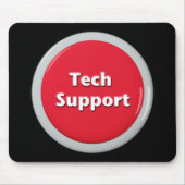 Schaltfläche "Technischer Support - Red Panic" Mousepad (Vorne)