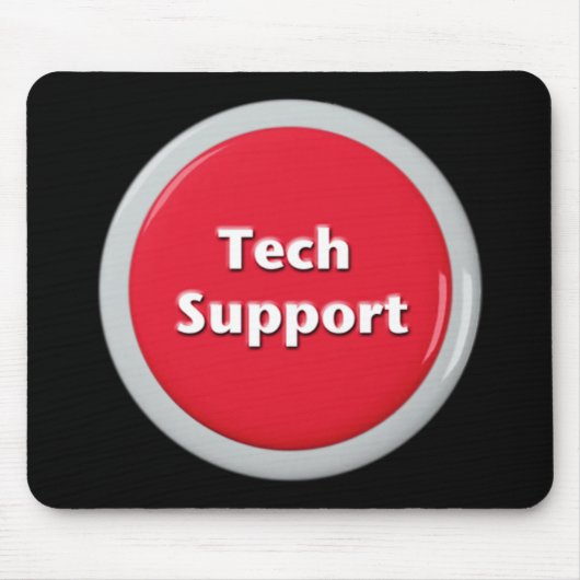 Schaltfläche "Technischer Support - Red Panic" Mousepad (Vorne)
