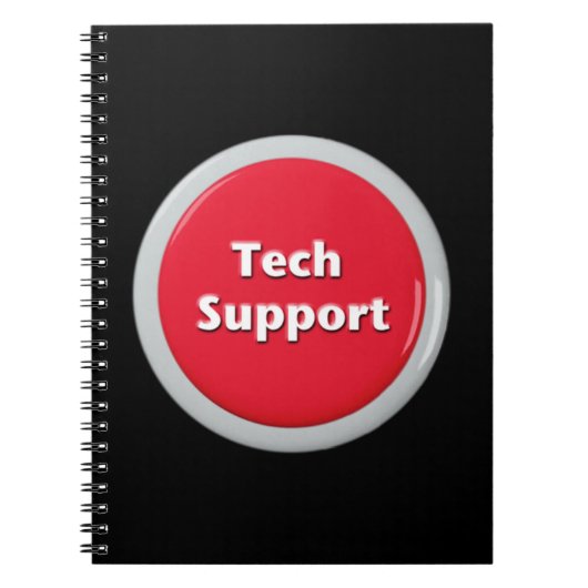 Schaltfläche "Technischer Support - Red Panic" Notizblock (Vorderseite)