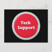 Schaltfläche "Technischer Support - Red Panic" Postkarte (Vorderseite)