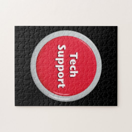 Schaltfläche "Technischer Support - Red Panic" Puzzle (Horizontal)