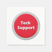 Schaltfläche "Technischer Support - Red Panic" Serviette (Vorderseite)