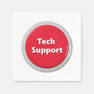 Schaltfläche "Technischer Support - Red Panic" Serviette