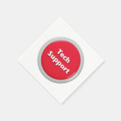 Schaltfläche "Technischer Support - Red Panic" Serviette (Ecke)