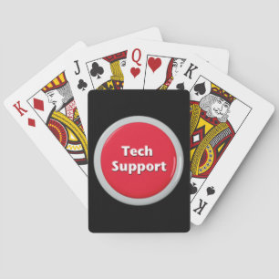 Schaltfläche "Technischer Support - Red Panic" Spielkarten