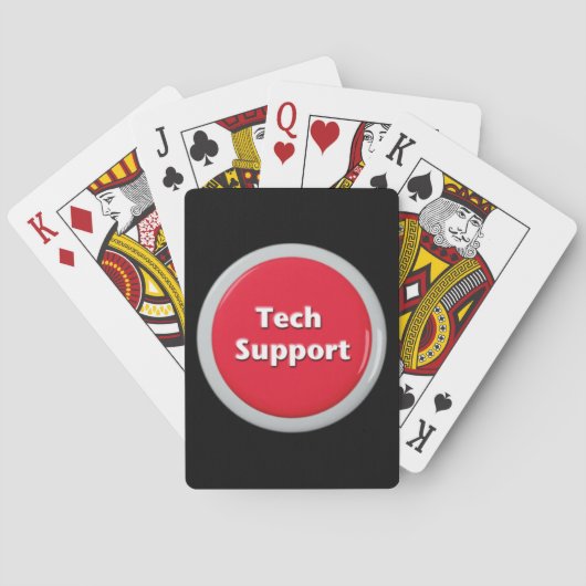 Schaltfläche "Technischer Support - Red Panic" Spielkarten (Rückseite)