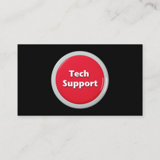 Schaltfläche "Technischer Support - Red Panic" Visitenkarte (Vorderseite)