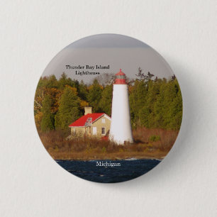 Schaltfläche Thunder Bay Island Leuchtturm Button