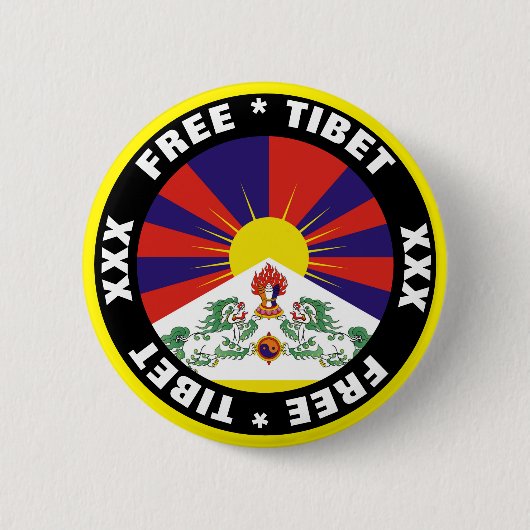 Schaltfläche "Tibet und Flagge" Button (Vorderseite)