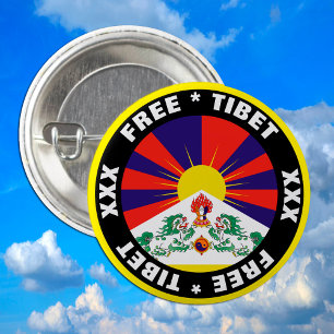Schaltfläche "Tibet und Flagge" Button