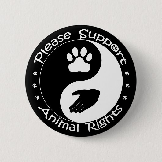 Schaltfläche "Tierrechte unterstützen" Button (Vorderseite)