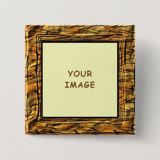 Schaltfläche Tiger Strips Foto Button (Vorderseite)