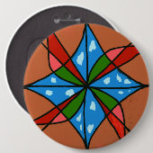 Schaltfläche "Toy Windmill" Abstrakte Kunst Button (Vorne & Hinten)