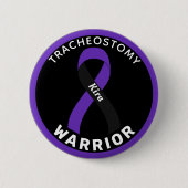 Schaltfläche "Tracheostomer Warrior Ribbon White" Button (Vorderseite)