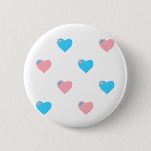 Schaltfläche "Trans Pride Hearts" Button (Vorderseite)
