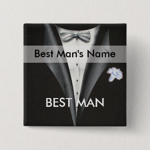 Schaltfläche Trauzeuge Name Tag Button