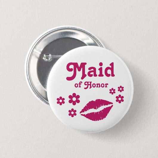 Schaltfläche Trauzeugin - benutzerdefinierte Bache Button (Vorne & Hinten)