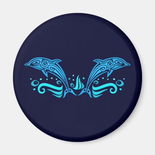 Schaltfläche "Tribal Delphins" Magnet (Vorne)
