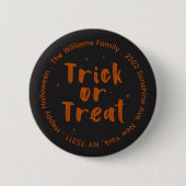 Schaltfläche Trick oder Treat Halloween Button (Vorderseite)