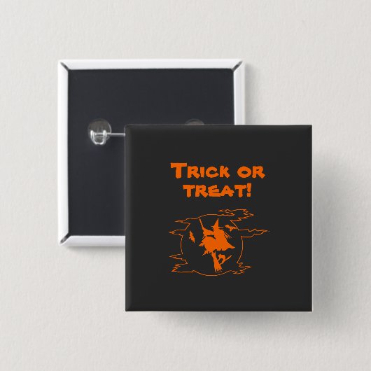 Schaltfläche "Trick" oder "Treat Hexe" Button (Vorne & Hinten)