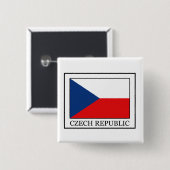 Schaltfläche Tschechische Republik Button (Vorne & Hinten)