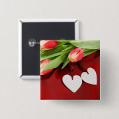 Schaltfläche "Tulips & Herz" Button (Vorne & Hinten)