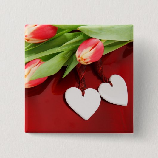 Schaltfläche "Tulips & Herz" Button (Vorderseite)