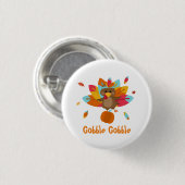 Schaltfläche Türkei Erntedank fällt Thema Button (Vorne & Hinten)