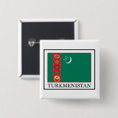 Schaltfläche Turkmenistan Button (Vorne & Hinten)