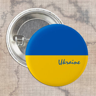 Schaltfläche Ukraine, patriotische ukrainische Fla Button