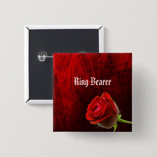 Schaltfläche "Umhängeblatt der gotischen Rose" Button (Vorne & Hinten)